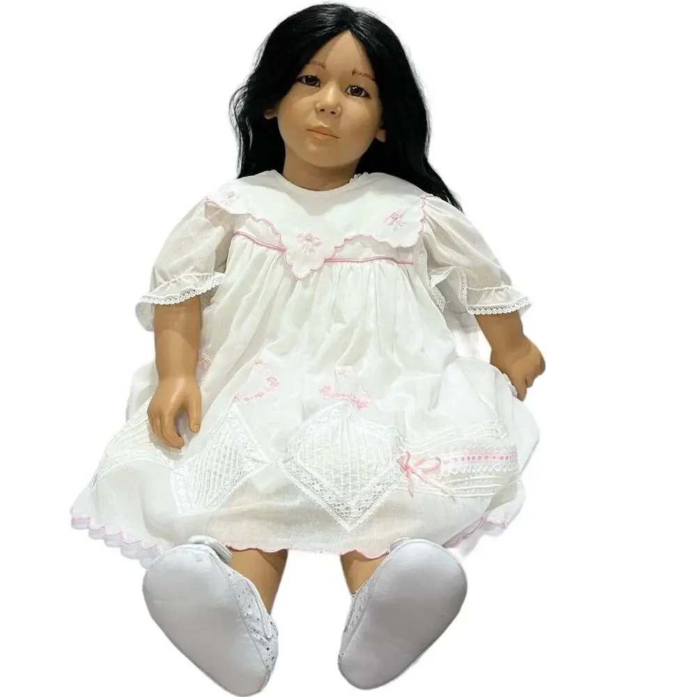 Vintage Annette Himstedt Signed German USA Vinyl Doll Lifelike Asian Michiko‎